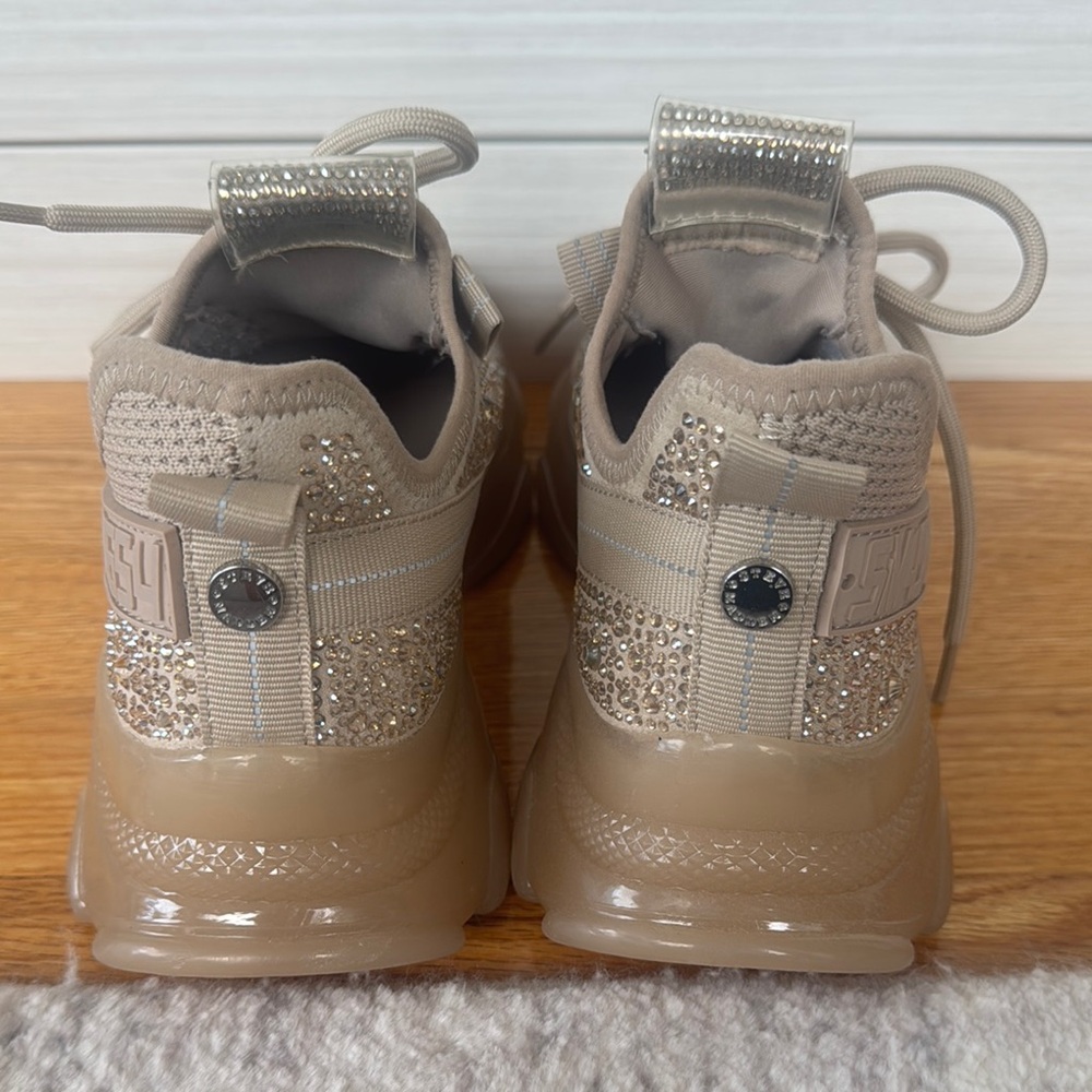 Steve Madden NY90 Tan Rhinestone Sneakers - Picture 4 of 6